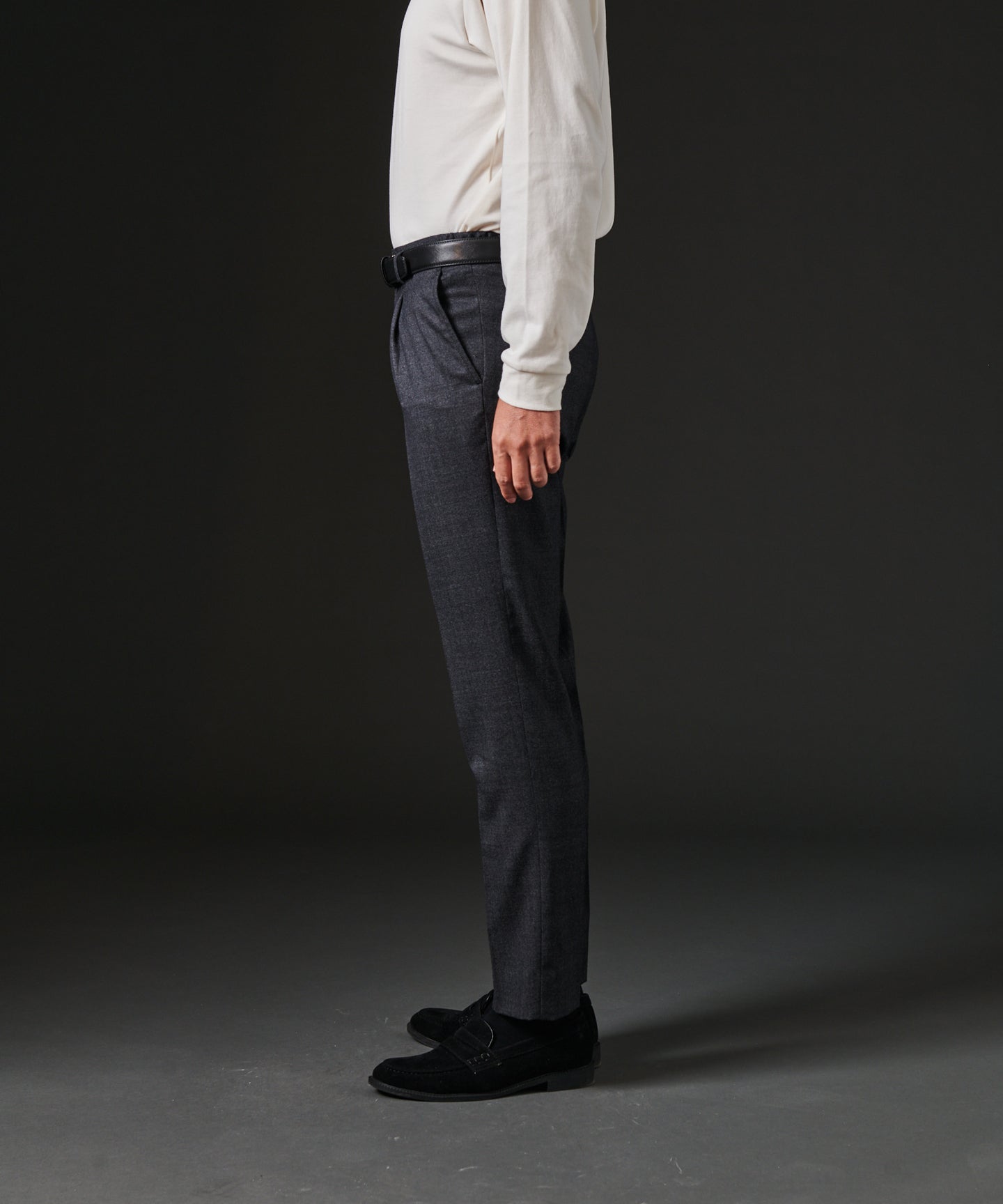 HIROKO KOSHINO TWバーズアイサイドシャーリングパンツ